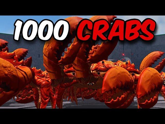 Fighting 1000 Crab Bosses in The Strongest Battlegrounds