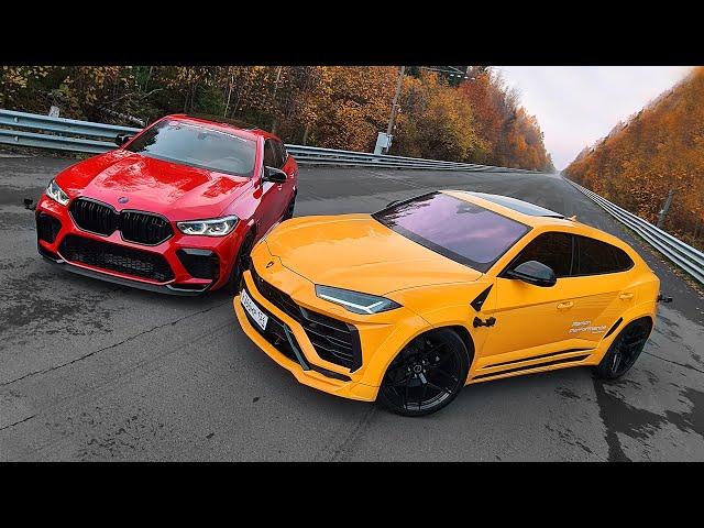 850 л.с. BMW X6M vs 850 л.с. Lamborghini Urus. Битва мастодонтов