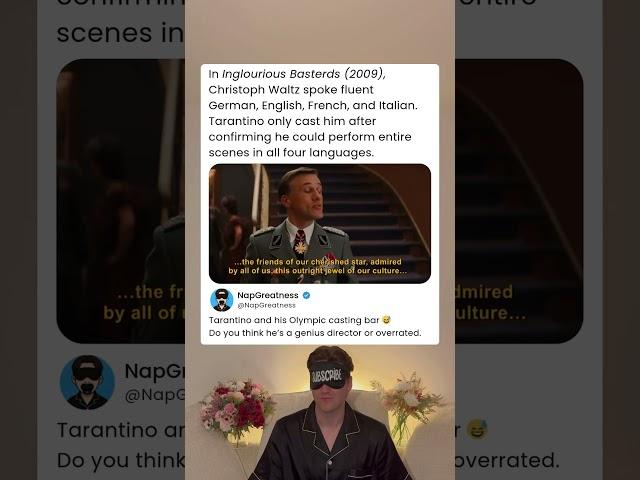 In Inglourious Basterds (2009), Christoph Waltz spoke four languages to earn the role of Hans Landa