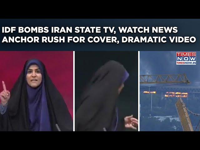 IDF Bombs Iran State TV | News Anchor Rushes For Cover As Dramatic Strike Cuts Off Live Broadcast