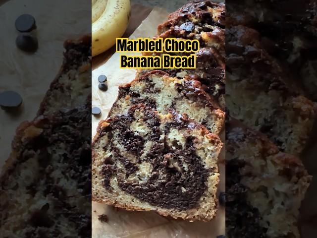 Marbled Choco Banana Bread  #baking #bananabread #choco #marblecake #kuepisang #chocolate #shorts