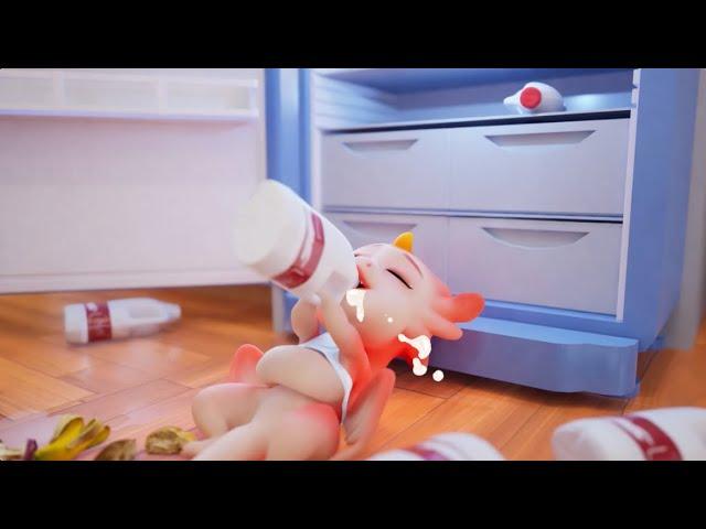 Nino the Pink Dragon |I love milk#lactoseintolerance #dragonfarmadventure #pinkdragon #drama