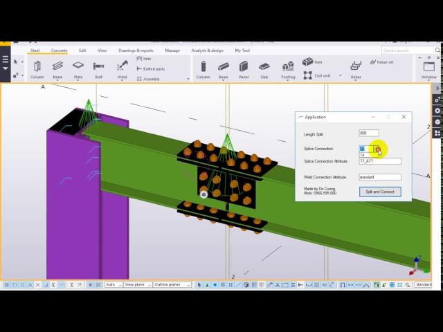 [Tekla Open API] Split and Connect version 1.1