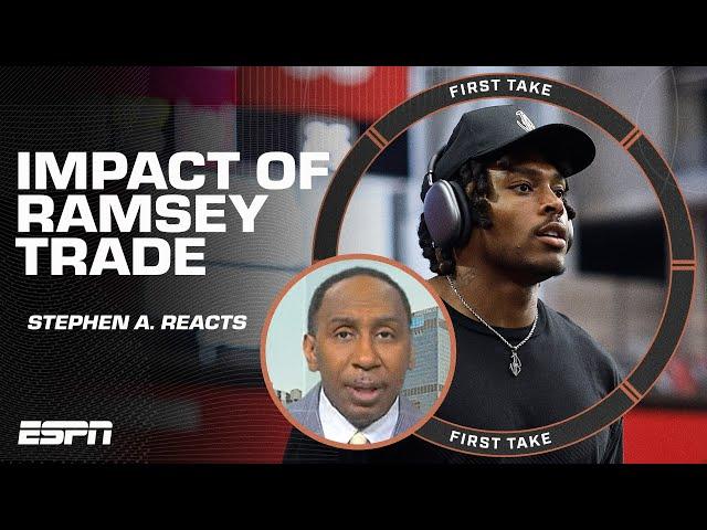 Stephen A. dissects the Jalen Ramsey trade: What does it mean for the Rams & Dolphins? | First Take