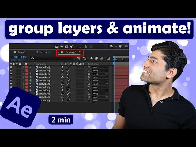 How to group layers in After Effects