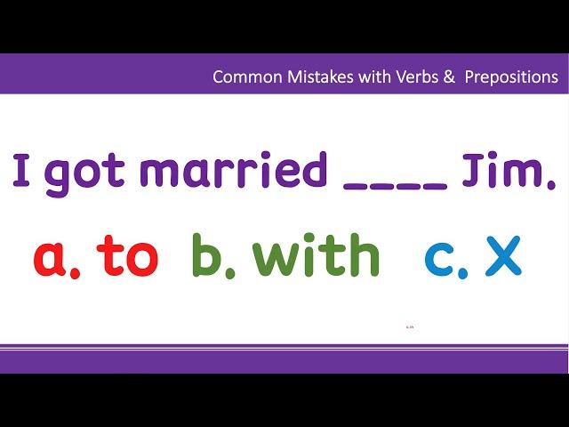 Common Mistakes verbs with prepositions I English Grammar A2