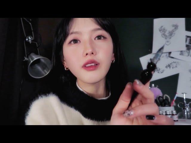 ASMR korean Comfortable tattoo shop that makes your body feel relax