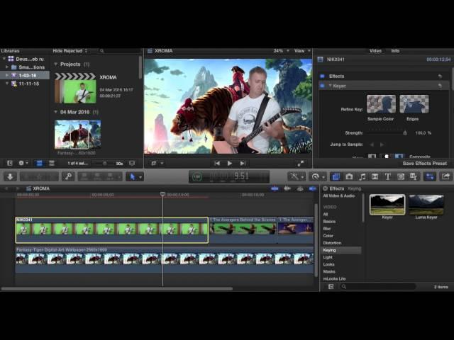 Зеленый экран (хромакей) в Final Cut Pro X - Как это делается