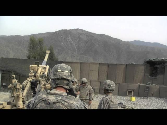 M777 Howitzer Direct Fire Low Charge Bravo Battery 3-321 HD Video 1