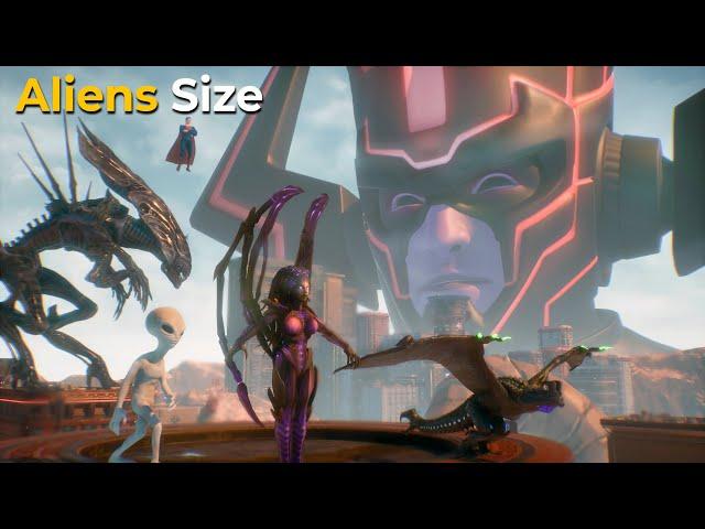 Aliens Size Comparison in 3D | Movies Aliens | Games Aliens