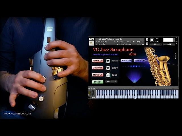 Roland Aerophone AE-10 and Alto Saxophone Kontakt sample library. Woodwind vst, wav