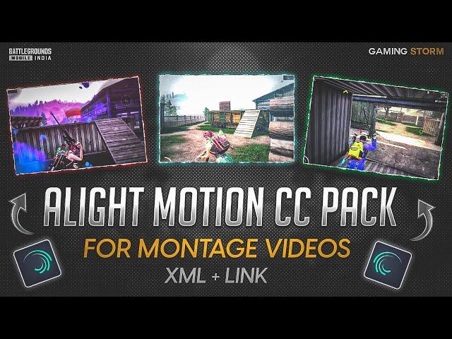 Alight Motion CC Pack For Montage Videos | Free Preset | AMV / GMV CC pack | Link + XML || Pubg CC