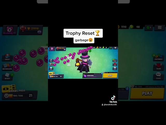 Trophy Reset in Brawl Stars #shorts