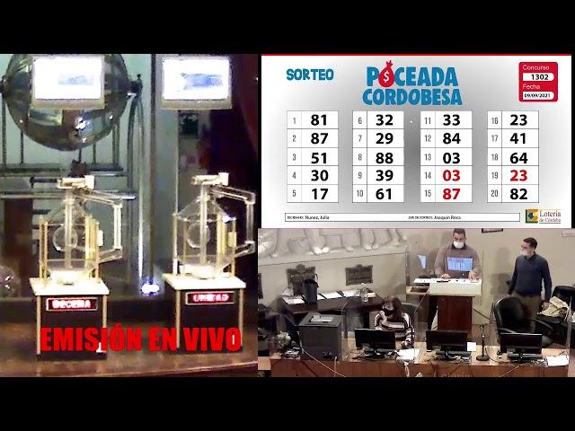 Sorteo de Poceada Cordobesa Nº 1302 09/09/2021.-