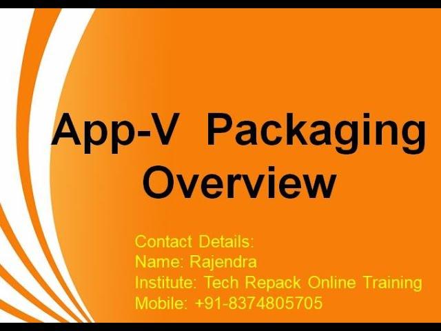 App-V packaging Introduction