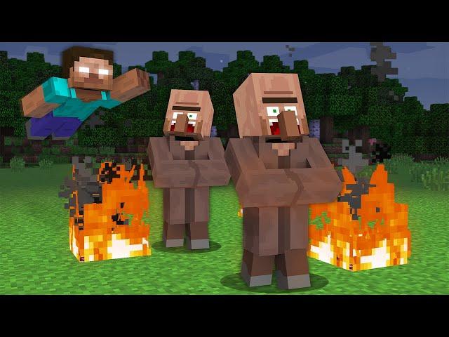 СТАЛ ХЕРОБРИНОМ И ЗАТРОЛЛИЛ ЖИТЕЛЕЙ В МАЙНКРАФТ 100% троллинг ловушка minecraft