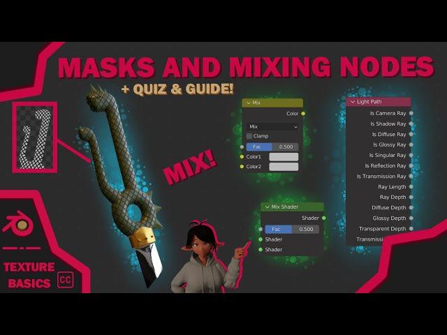 COMBINE TEXTURES/SHADERS! Masks and Mixing Nodes (+Light Path) - Blender Texture Basics