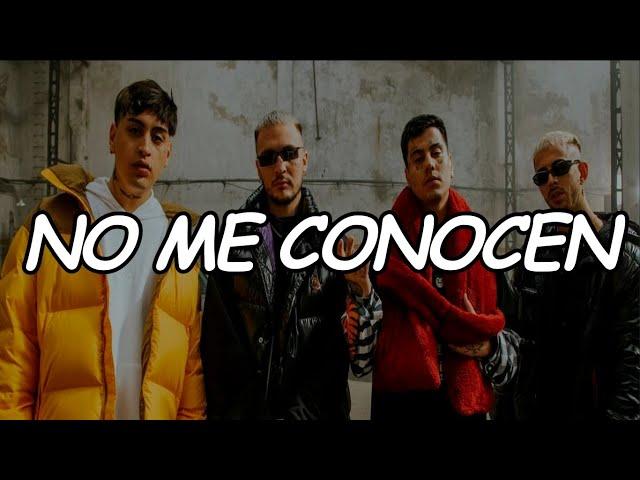 BANDIDO, Duki, Rei, Tiago PZK - No Me Conocen Remix (Official Video Lyric)