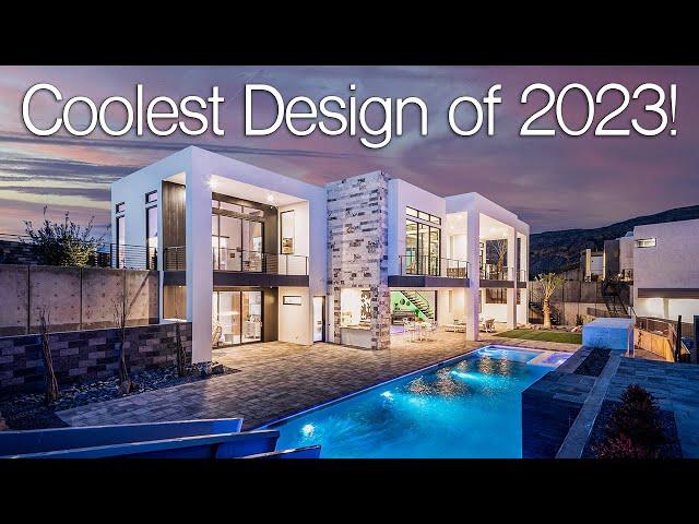 #1 Ultra Modern Home Design of 2023 | Tour the COOLEST $5M Luxury Home w/ EPIC Man Cave and Pool!