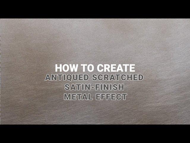 How to create SATIN-FINISH METAL EFFECT | ICA Group