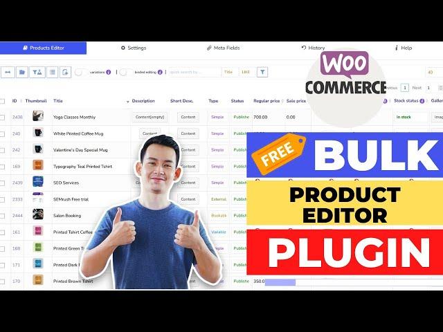 Free WooCommerce bulk edit plugin | Bulk product editor | WOOBE / BEAR tutorial