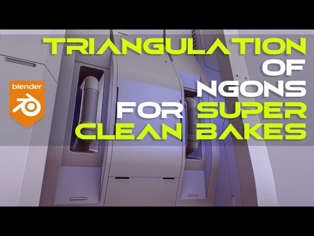 HOW to TRIANGULATE ngons of a game asset mesh for super clean bakes - Blender tutorial