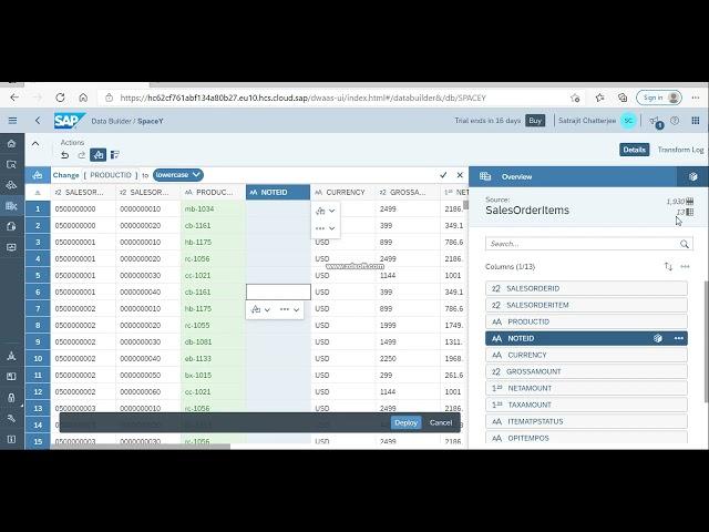 SAP Data Warehouse Cloud – 11  Create Table From CSV Files