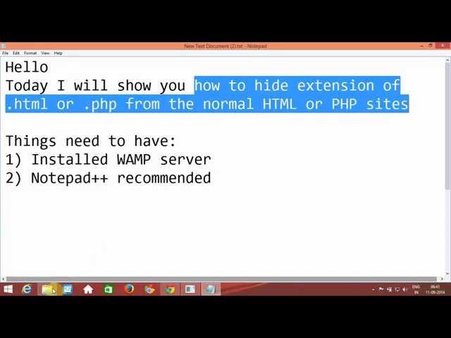 Hide extension like .html or .php from the URL in normal HTML or PHP sites