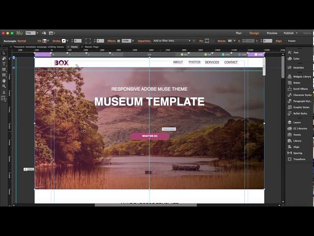 Create a responsive website in Muse in 15 minutes [Starting from a template]