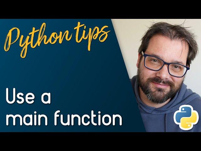 Don't Run Code Directly, Use A Main Function // Python Tips