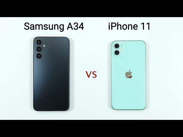 Samsung A34 vs iPhone 11 | SPEED TEST