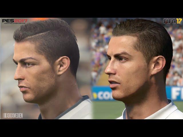 FIFA 17 vs PES 17 Real Madrid Player Faces Comparison (Xbox One, PS4, PC)