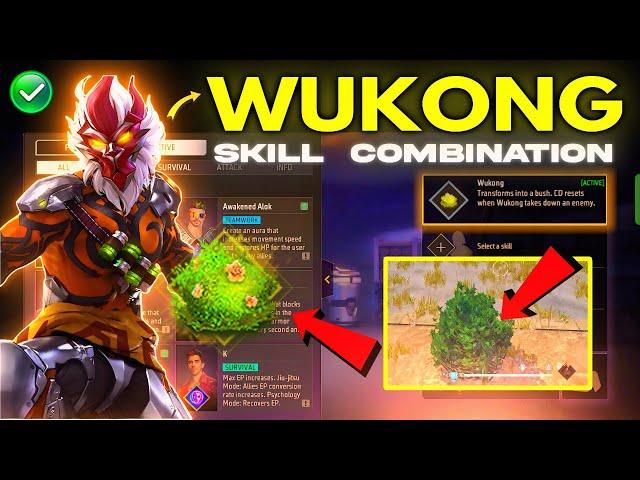 Wukong character Skill combination 2024 | Best character combination in free fire | Wukong ability