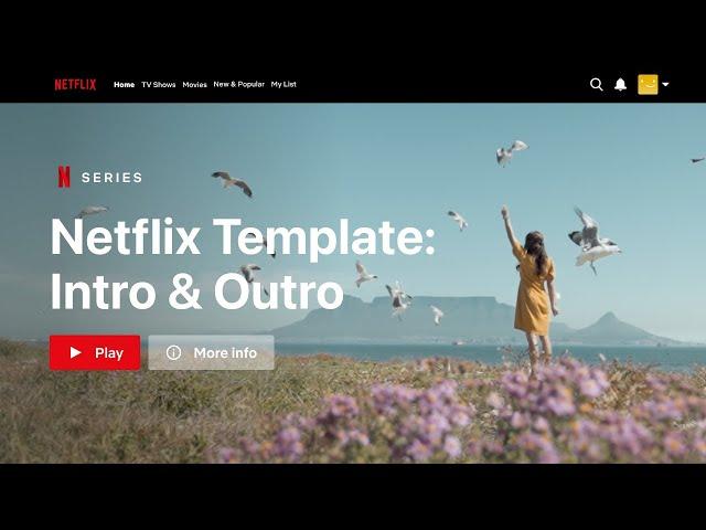 Netflix inspired intro and outro ending template | green screen 1080p download 2024