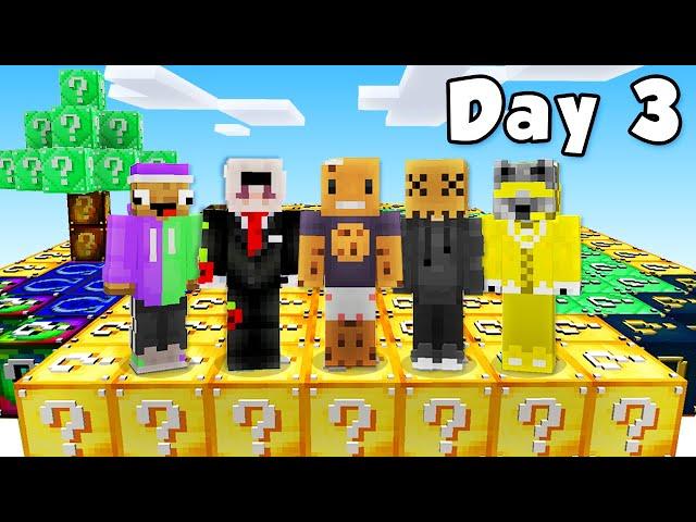 I Trapped 5 Youtubers on a Lucky Block Island