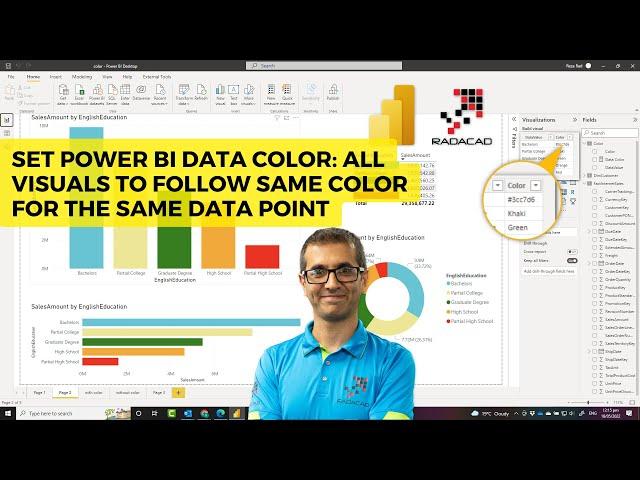 Set Power BI Data Color   All Visuals to Follow Same Color for the Same Data Point