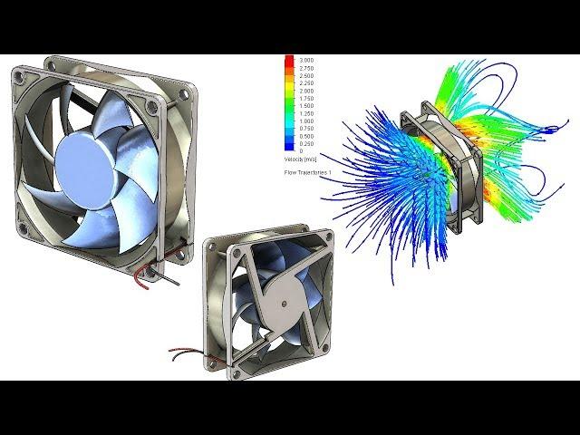 SolidWorks FL Tutorial #282 : PC Fan with flow simulation analysis