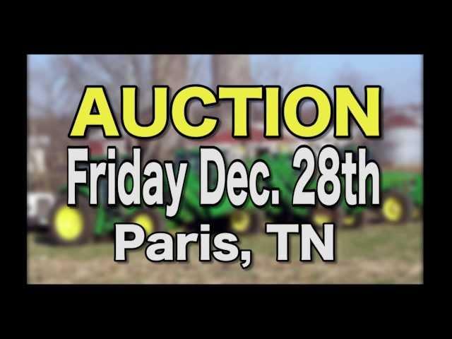 Farm Machinery Auction Commercial - James R. Cash  Auction Style!