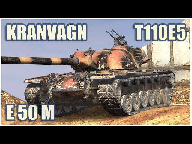 Kranvagn, T110E5 & E 50 M • WoT Blitz Gameplay