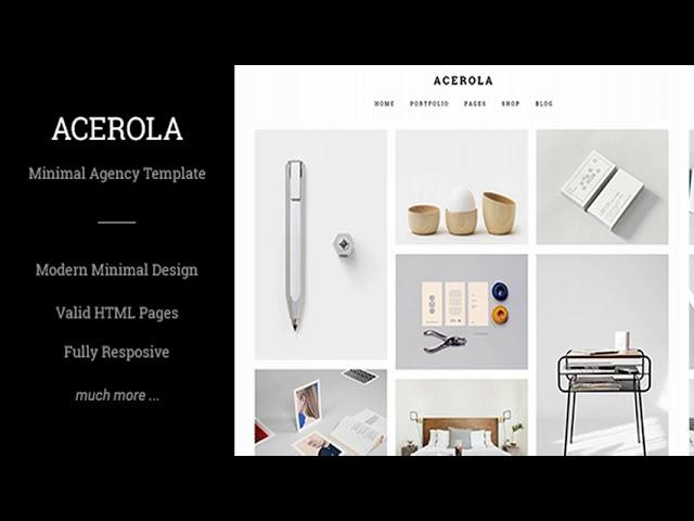 Acerola - Ultra Minimalist Agency HTML Template | Themeforest Website Templates and Themes