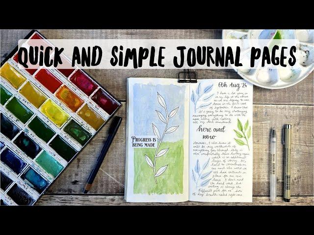 Quick and Simple Journal Pages | Tutorial