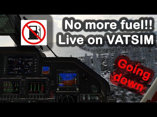 X-Plane 12 | VATSIM | I ran out of fuel live on VATSIM | X-Trident AW109