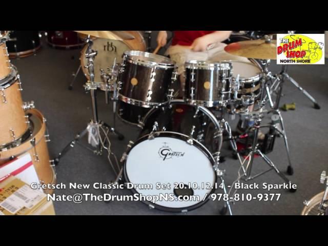 Gretsch New Classic Drum Set 20.10.12.14 - Black Sparkle - The Drum Shop North Shore