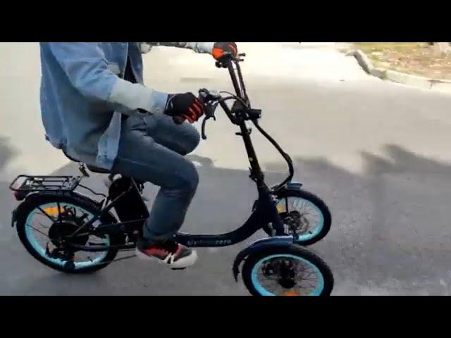 Incredible E Bike w/ Two Wheels in Front!  Adult Electric Tricycle Can Zig & Zag &  Still Balance!