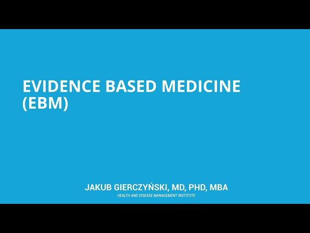 Evidence -based medicine and Health technology assessment (HTA)