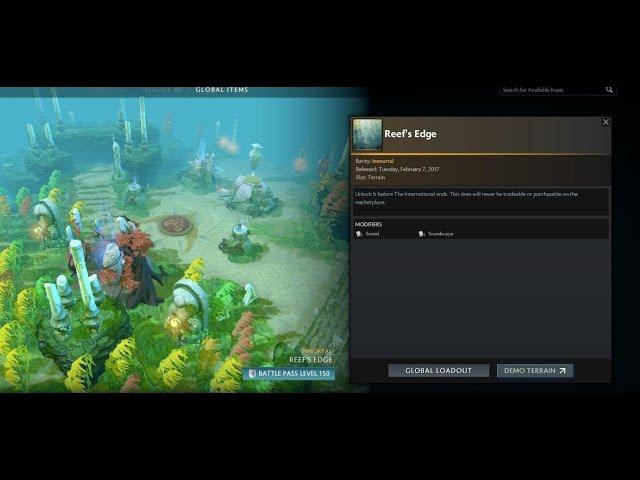 Dota 2 Reef's Edge Battle Pass Terrain + All Weather Effects