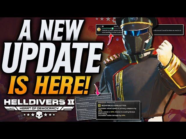 Helldivers 2 New Patch Update! NEW Armour Passive BUFFS!