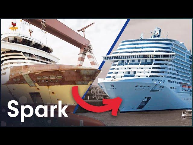 How Do They Build Giant Cruise Ships? | The Meraviglia Cruise Ship | Spark