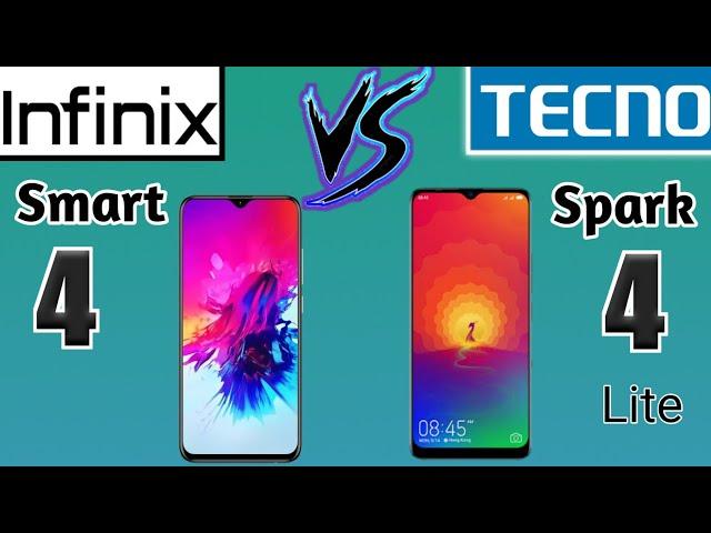 Infinix Smart 4 vs Techno Spark 4 lite || Comparison in 2020