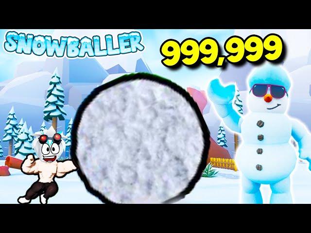 СЛЕПИЛ МЕГА ОГРОМНЫЙ СНЕЖОК ВЕСОМ В 999,999 ТОНН! ROBLOX Snowballer Simulator